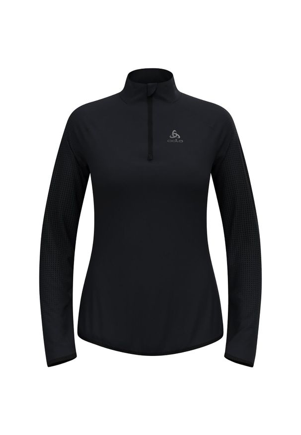 Odlo - Bluza techniczna damska ODLO Zeroweight Warm Mid Layer 1/2 Zip. Kolor: czarny, szary, wielokolorowy. Długość rękawa: długi rękaw