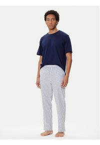 Jack & Jones - Jack&Jones Piżama Florence 12282813 Niebieski Regular Fit. Kolor: niebieski. Materiał: bawełna