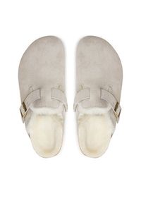 Birkenstock Klapki Boston Shearling Leve 1026192 Biały. Kolor: biały. Materiał: zamsz, skóra #3
