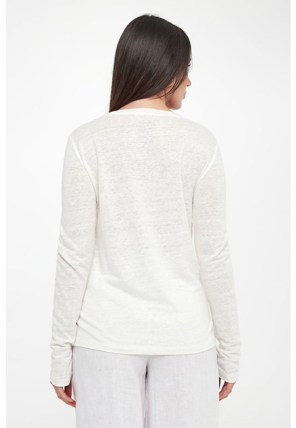 Ecoalf - Longsleeve damski lniany Cale ECOALF. Materiał: len. Długość rękawa: długi rękaw