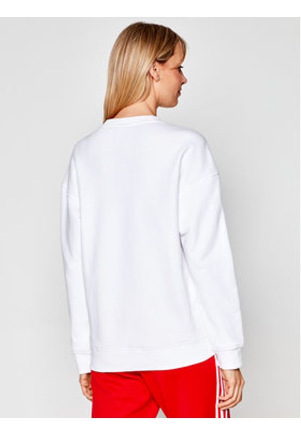 Adidas - adidas Bluza Trefoil GN2961 Biały Regular Fit. Kolor: biały. Materiał: bawełna