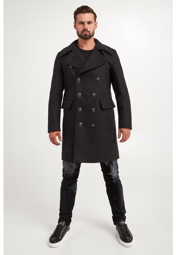 Płaszcz męski wełniany DSQUARED2. Materiał: wełna