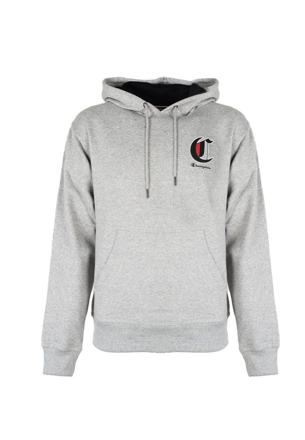 Champion Bluza "Hoodie" | HBGF89H586NKA | Mężczyzna | Szary. Okazja: na co dzień. Typ kołnierza: kaptur. Kolor: szary. Materiał: poliester, bawełna. Wzór: aplikacja, nadruk. Styl: casual