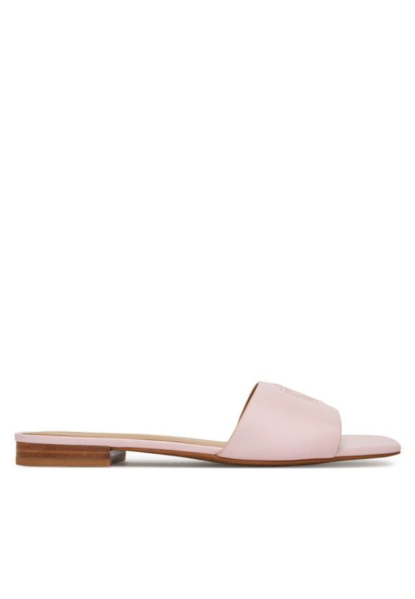 Lauren Ralph Lauren - LAUREN RALPH LAUREN Klapki Everley 802959143007 Różowy. Kolor: różowy. Materiał: skóra