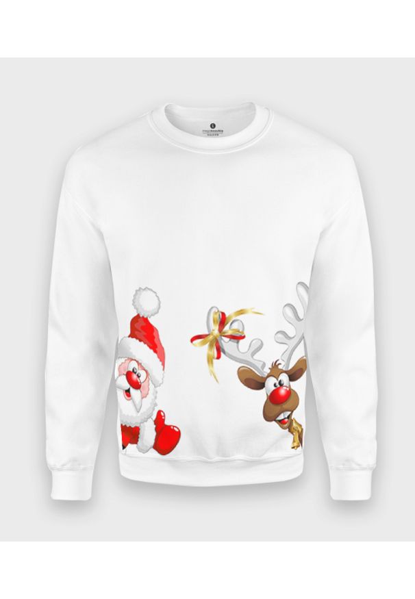 MegaKoszulki - Bluza klasyczna Santa and Rudolph. Styl: klasyczny