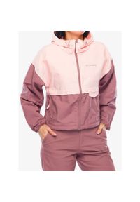 columbia - Kurtka wiatrówka damska Columbia Spire Valley Cropped Windbreaker. Kolor: różowy