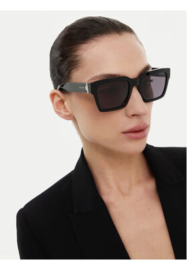 Trussardi Jeans - Trussardi Okulary przeciwsłoneczne TSM9028 Czarny. Kolor: czarny. Materiał: syntetyk