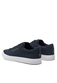 TOMMY HILFIGER - Tommy Hilfiger Tenisówki Th Hi Vulc Low Canvas FM0FM04882 Granatowy. Kolor: niebieski #7