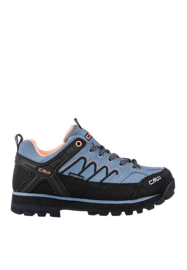 Damskie buty trekkingowe górskie ze skóry zamszowej VIBRAM CMP MOON LOW. Okazja: na co dzień. Kolor: czarny, niebieski, wielokolorowy. Materiał: zamsz, skóra