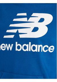 New Balance Bluza Essentials Stacked Logo MT03558 Niebieski Relaxed Fit. Kolor: niebieski. Materiał: bawełna