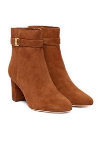 Lauren Ralph Lauren - LAUREN RALPH LAUREN Botki Kellie Bt Hi 802967827002 Brązowy. Kolor: brązowy. Materiał: zamsz, skóra #5