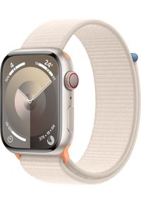 APPLE - Smartwatch Apple Apple Watch Series 9 GPS + Cellular 45mm Starlight Aluminium Case with Starlight Sport Loop MRMA3ET/A. Rodzaj zegarka: smartwatch. Styl: sportowy