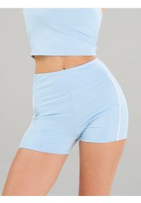 Sinsay - Sportowe kolarki z kontrastową lamówką po bokach Gym Hard - błękitny. Kolor: niebieski. Styl: sportowy #1