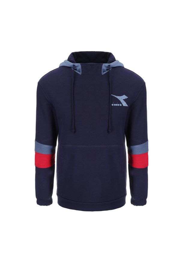 Diadora - Bluza męska DIADORA HOODIE SWEAT SHIELD. Kolor: niebieski