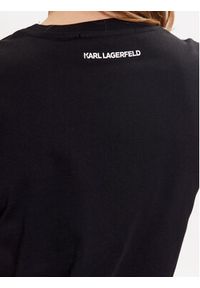 Karl Lagerfeld - KARL LAGERFELD T-Shirt Ikonik 2.0 230W1704 Czarny Regular Fit. Typ kołnierza: dekolt w karo. Kolor: czarny. Materiał: bawełna