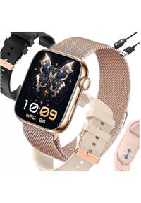 Nexano - SMARTWATCH DAMSKI ZEGAREK SMART WATCH ROZMOWY MENU POLSKIE ZDROWIE 4 PASKI. Rodzaj zegarka: smartwatch