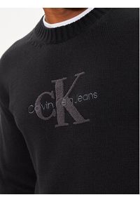 Calvin Klein Jeans Sweter Chenille Mnologo J30J326887 Czarny Regular Fit. Kolor: czarny. Materiał: syntetyk #5