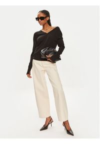 Calvin Klein Sweter K20K207573 Czarny Regular Fit. Kolor: czarny. Materiał: wełna #4