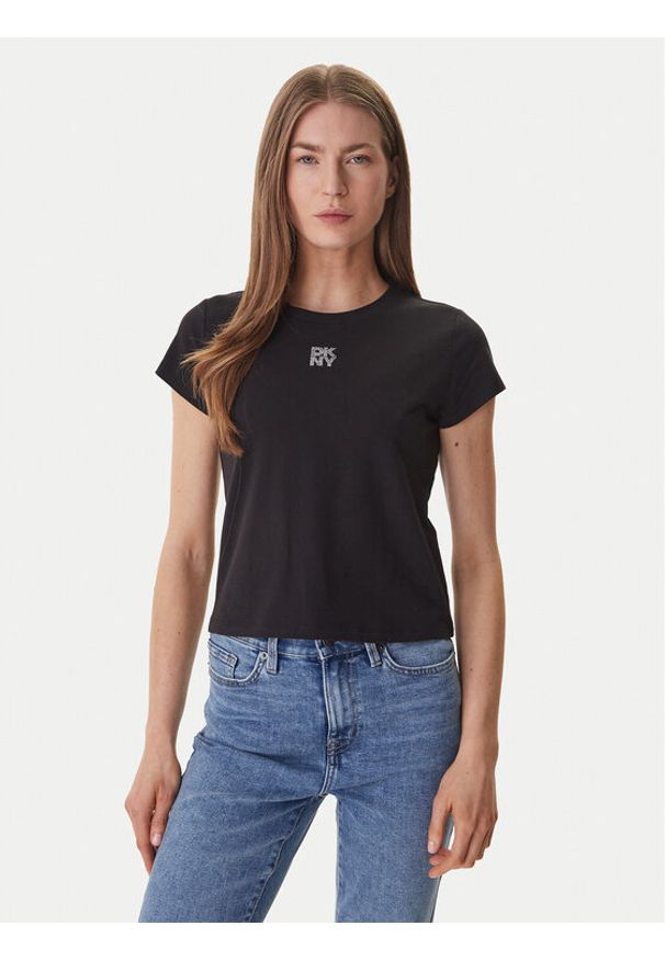 DKNY T-Shirt DJ6T1740 Czarny Regular Fit. Kolor: czarny. Materiał: bawełna