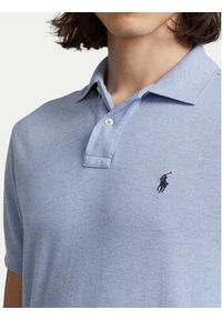Polo Ralph Lauren Polo 710666998007 Niebieski Custom Slim Fit. Typ kołnierza: polo. Kolor: niebieski. Materiał: bawełna #4