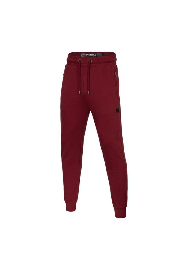 PITBULL - Spodnie męskie Pitbull dresowe Terry Everts. Kolor: wielokolorowy, czerwony, brązowy. Materiał: dresówka. Sport: fitness