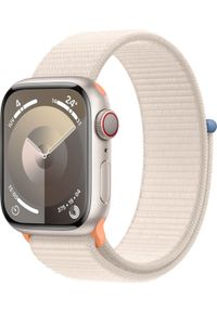 APPLE - Smartwatch Apple Watch 9 GPS + Cellular 41mm Starlight Alu Sport Loop Beżowy (MRHQ3QF/A). Rodzaj zegarka: smartwatch. Kolor: beżowy. Styl: sportowy