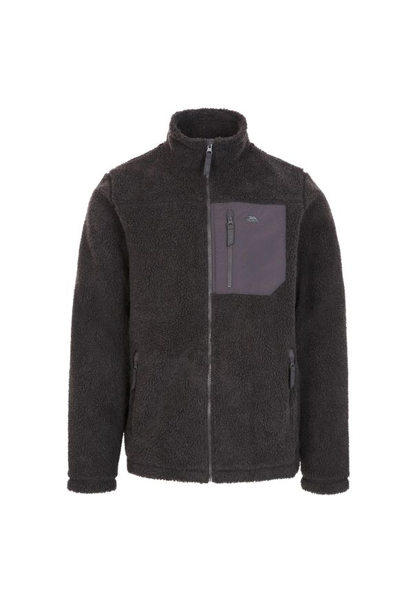 TRESPASS - Męska Bluza Polarowa Buck. Kolor: szary. Materiał: polar. Sezon: zima. Styl: sportowy. Sport: turystyka piesza