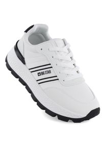 Big-Star - Półbuty sportowe damskie na platformie białe Big Star TT274882. Kolor: biały. Materiał: skóra ekologiczna. Obcas: na platformie. Sport: turystyka piesza #1