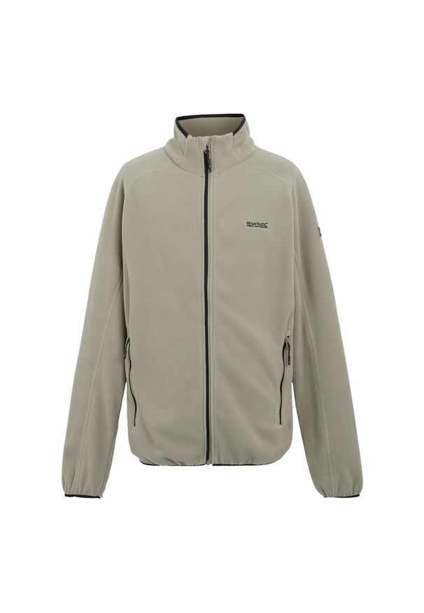 Regatta - Męski Polar Z Suwakiem Hadfield. Kolor: wielokolorowy, niebieski, zielony. Materiał: polar. Sezon: zima. Styl: sportowy. Sport: turystyka piesza