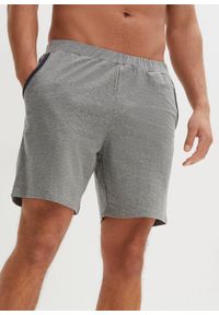 bonprix - Szorty do spania z bawełny (2 pary). Kolor: niebieski, szary. Materiał: bawełna #1