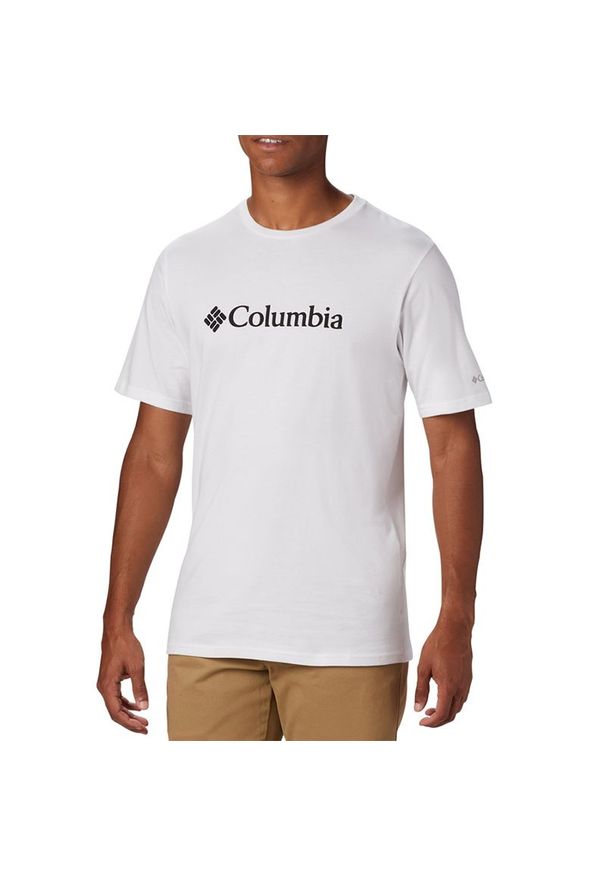 columbia - Koszulka Columbia CSC Basic Logo 1680053100 - biała. Kolor: biały. Materiał: bawełna, dzianina. Długość rękawa: krótki rękaw. Długość: krótkie