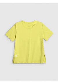 4f - 4F Koszulka treningowa loose szybkoschnąca damska - zielona M. Kolor: zielony. Materiał: materiał, włókno. Sport: fitness #1