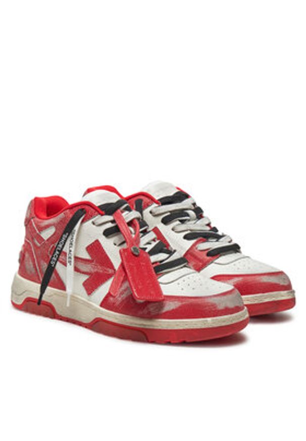 OFF-WHITE - Off-White Sneakersy OMIA189F22LEA0110125 Czerwony. Kolor: czerwony. Materiał: skóra