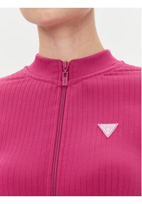 Guess Bluza V4RP01 Z3CC0 Różowy Slim Fit. Kolor: różowy. Materiał: syntetyk #4