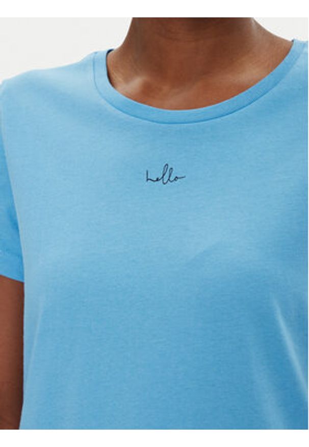 Fransa T-Shirt 20615288 Niebieski Regular Fit. Kolor: niebieski. Materiał: bawełna