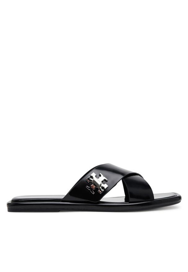 Tory Burch Klapki 170611 Czarny. Kolor: czarny. Materiał: skóra