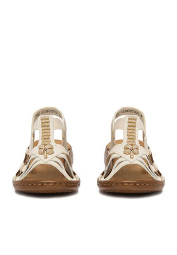 Rieker Sandały CEO-60806-80 Écru. Materiał: skóra