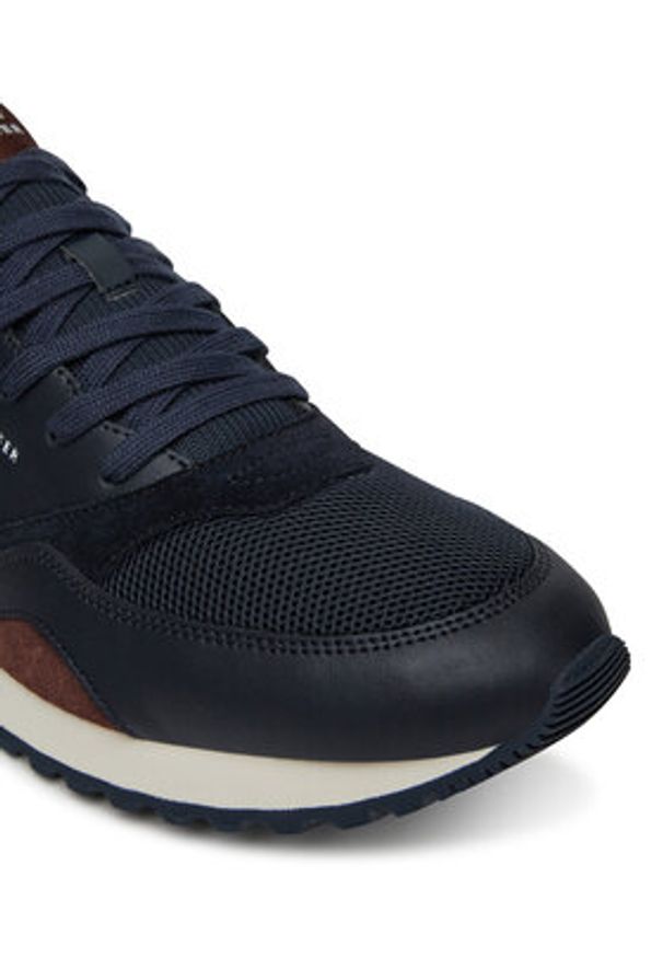TOMMY HILFIGER - Tommy Hilfiger Sneakersy New Runner Eva Mix FM0FM05522 Granatowy. Kolor: niebieski. Materiał: skóra