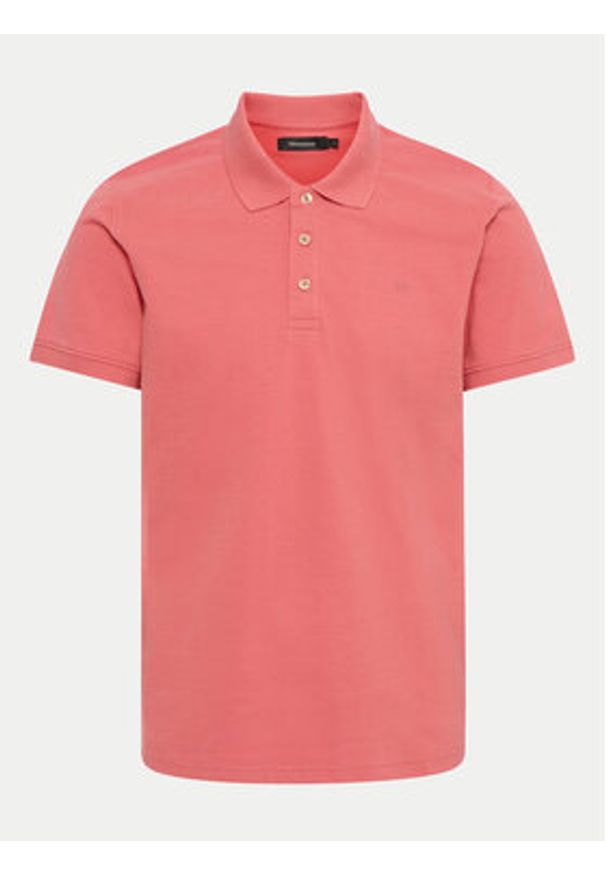 Matinique Polo 30206461 Koralowy Regular Fit. Typ kołnierza: polo. Kolor: pomarańczowy. Materiał: bawełna