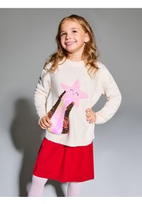 Sinsay - Sweter z ozdobnymi cekinami - kremowy. Kolor: kremowy