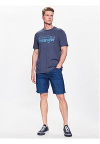 Wrangler Szorty jeansowe W11CJXY81 112337506 Niebieski Regular Fit. Kolor: niebieski. Materiał: bawełna, jeans