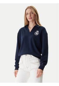 TOMMY HILFIGER - Tommy Hilfiger Bluza UW0UW06078 Granatowy Regular Fit. Kolor: niebieski. Materiał: bawełna