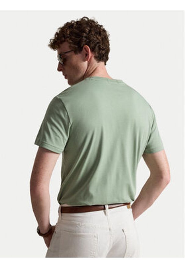 Polo Ralph Lauren T-Shirt 710740727505 Zielony jasny Regular Fit. Typ kołnierza: polo. Kolor: zielony. Materiał: bawełna