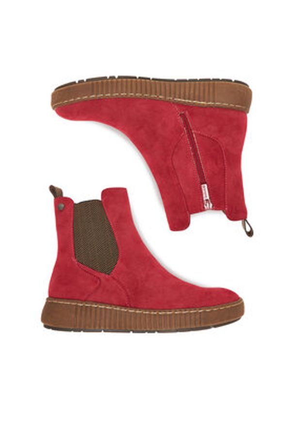 Go Soft Botki CEO-WS5586-07 Czerwony. Kolor: czerwony. Materiał: skóra