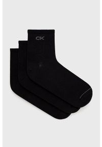 Calvin Klein Skarpetki (3-pack) męskie kolor czarny. Kolor: czarny