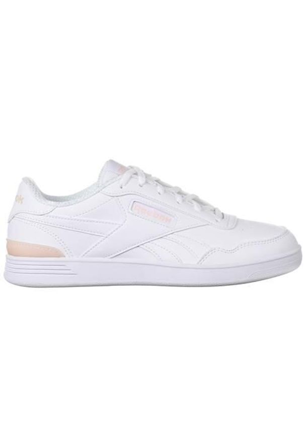 Buty do chodzenia damskie Reebok Court Advance. Kolor: biały, wielokolorowy. Materiał: syntetyk, materiał. Szerokość cholewki: normalna. Sport: turystyka piesza