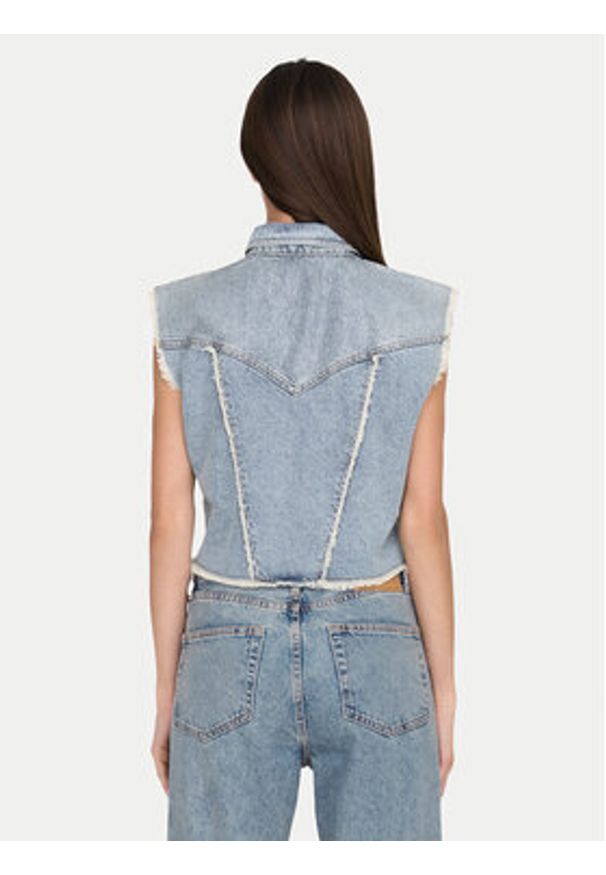 only - ONLY Kamizelka Hollywood 15341021 Niebieski Regular Fit. Kolor: niebieski. Materiał: jeans