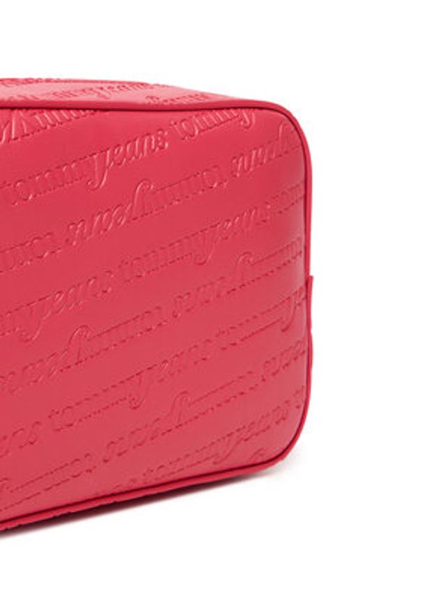 Tommy Jeans Torebka Tjw Must Aop Camera Bag AW0AW17865 Bordowy. Kolor: czerwony. Materiał: skórzane