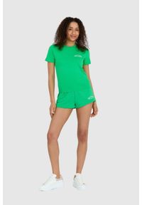 Juicy Couture - JUICY COUTURE Zielony t-shirt damski haylee recycled z haftowanym logo, Rozmiar M. Kolor: zielony. Wzór: haft #4
