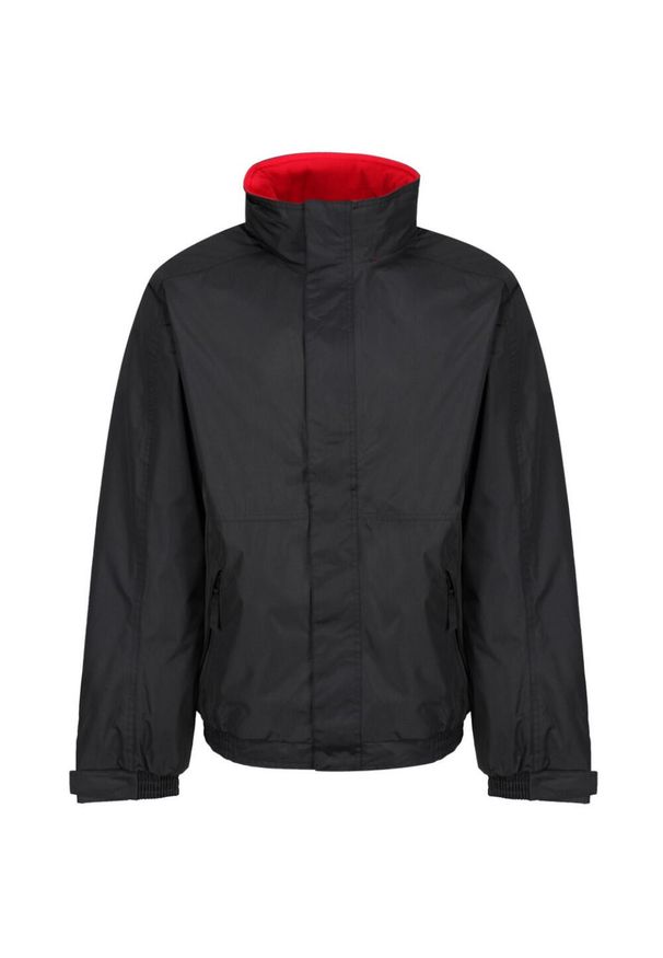 Regatta - Kurtka Przeciwdeszczowa Męska Dover. Kolor: czarny, czerwony, wielokolorowy. Sport: turystyka piesza